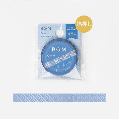 BGM Foil Washi Tape Bunroku - Japanese Yen - Kizuna Stationery