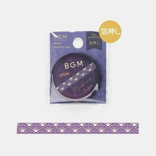 BGM Washi Tape Foil Bunroku - Japanese Fan - Kizuna Stationery