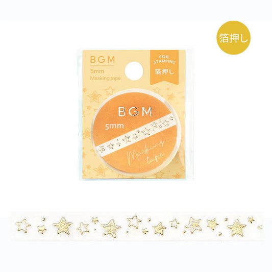 BGM Washi Tape Foil Classic - Star Day - Kizuna Stationery