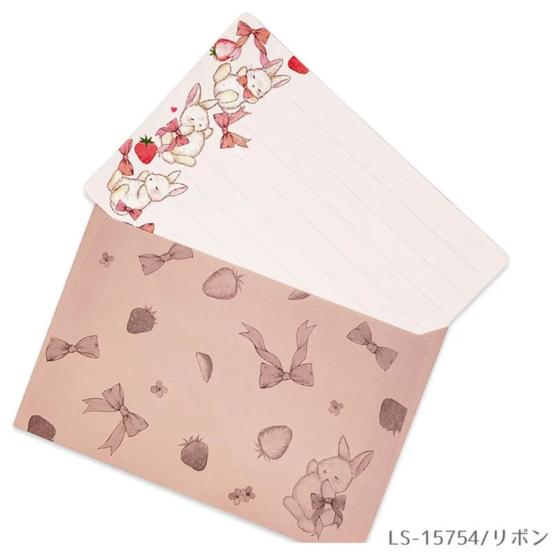 Clothes Pin Miki Takei Rabbit Mini Letter Set (Pink)