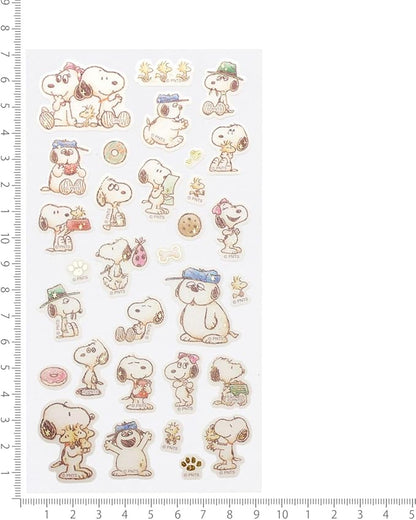 Kamio X Snoopy Japan Fluffy Sketch Stickers - Design 2 - Kizuna Stationery