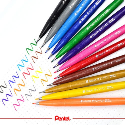 Pentel Fude Touch Brush Pen - Classic Colours